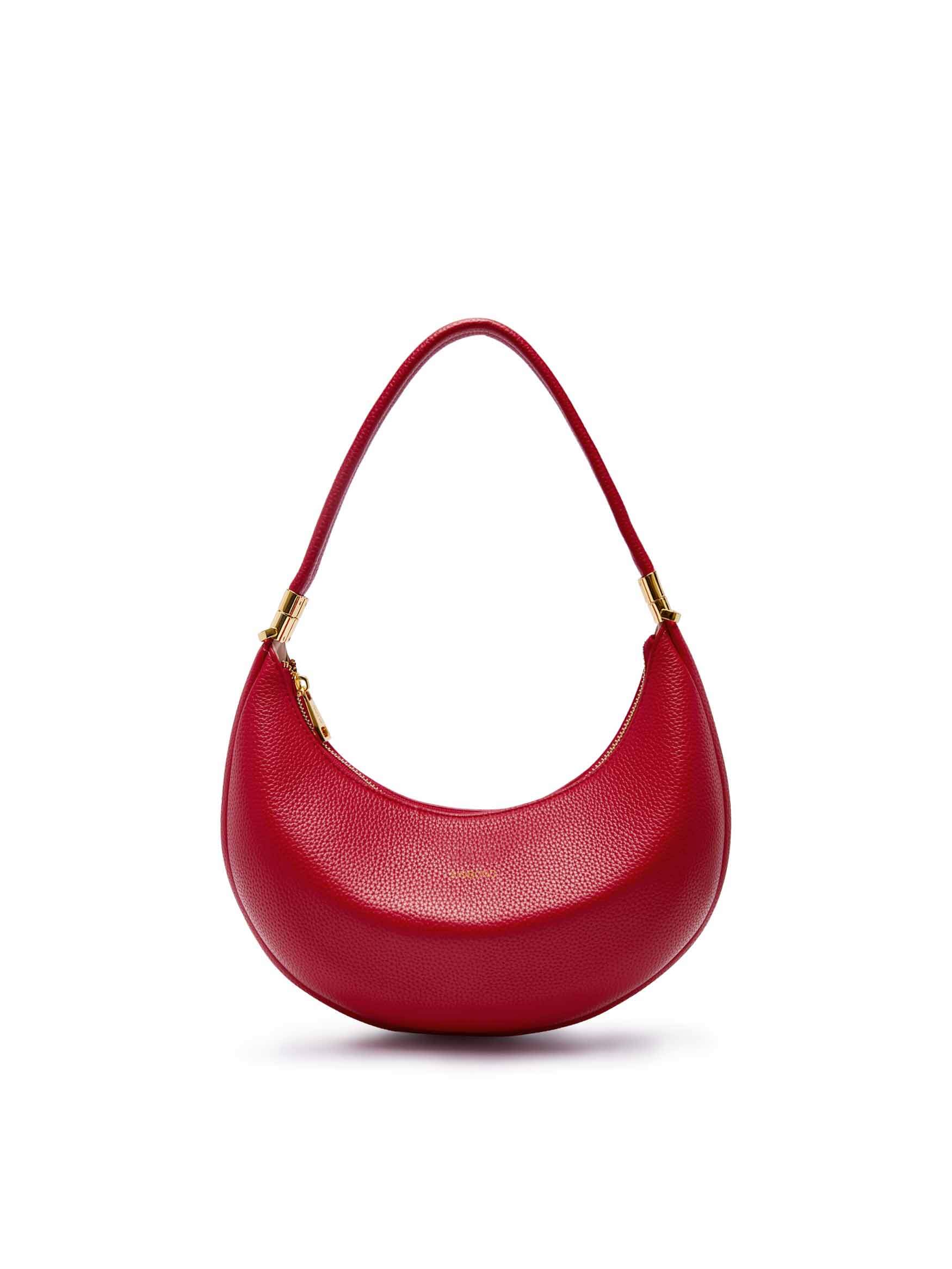 Zoey Shoulder Crossbody Bag in red Vegan Leather - Front View