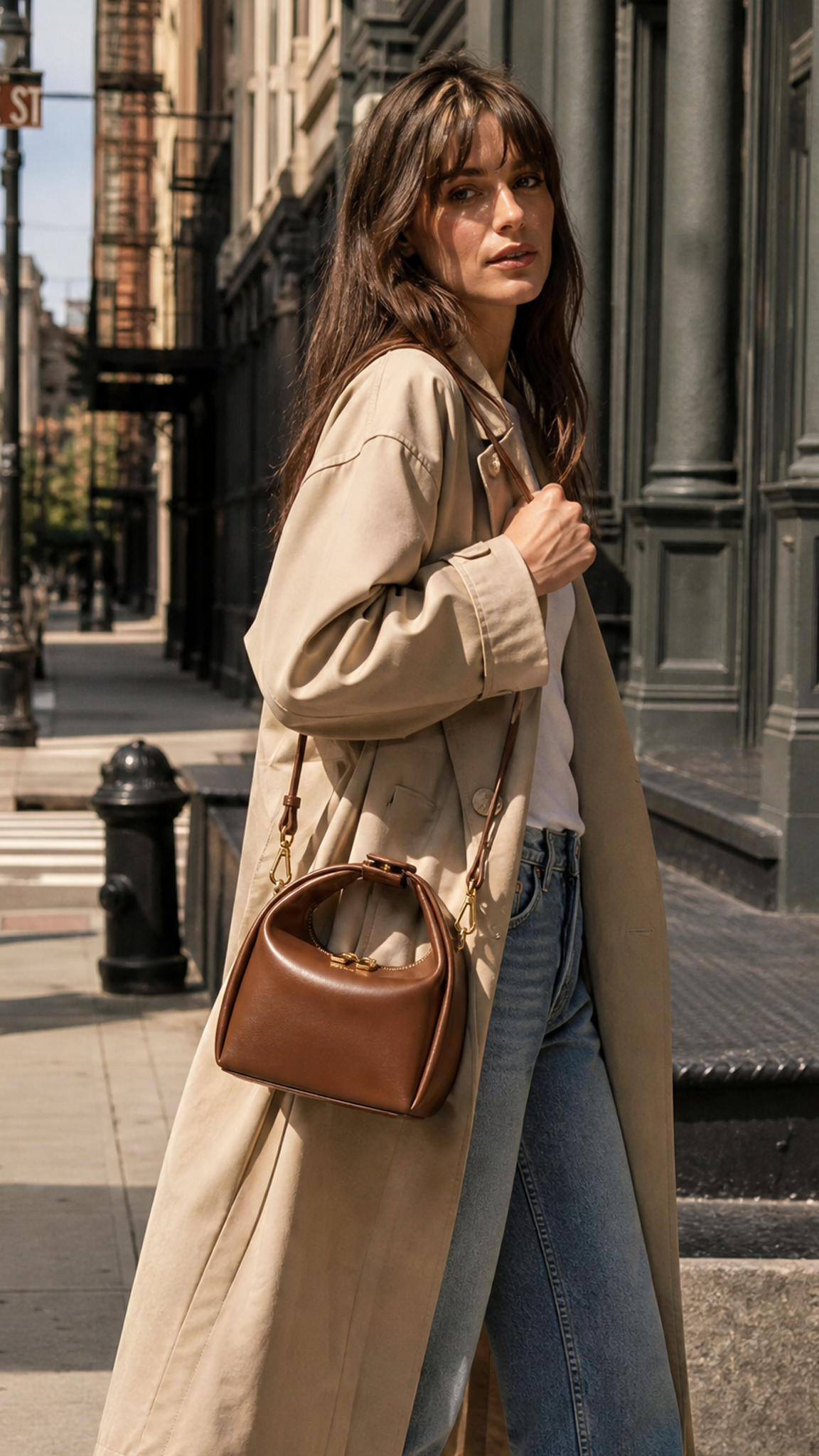 Vienna Top Handle  Crossbody Bag（3.0）-  Brown