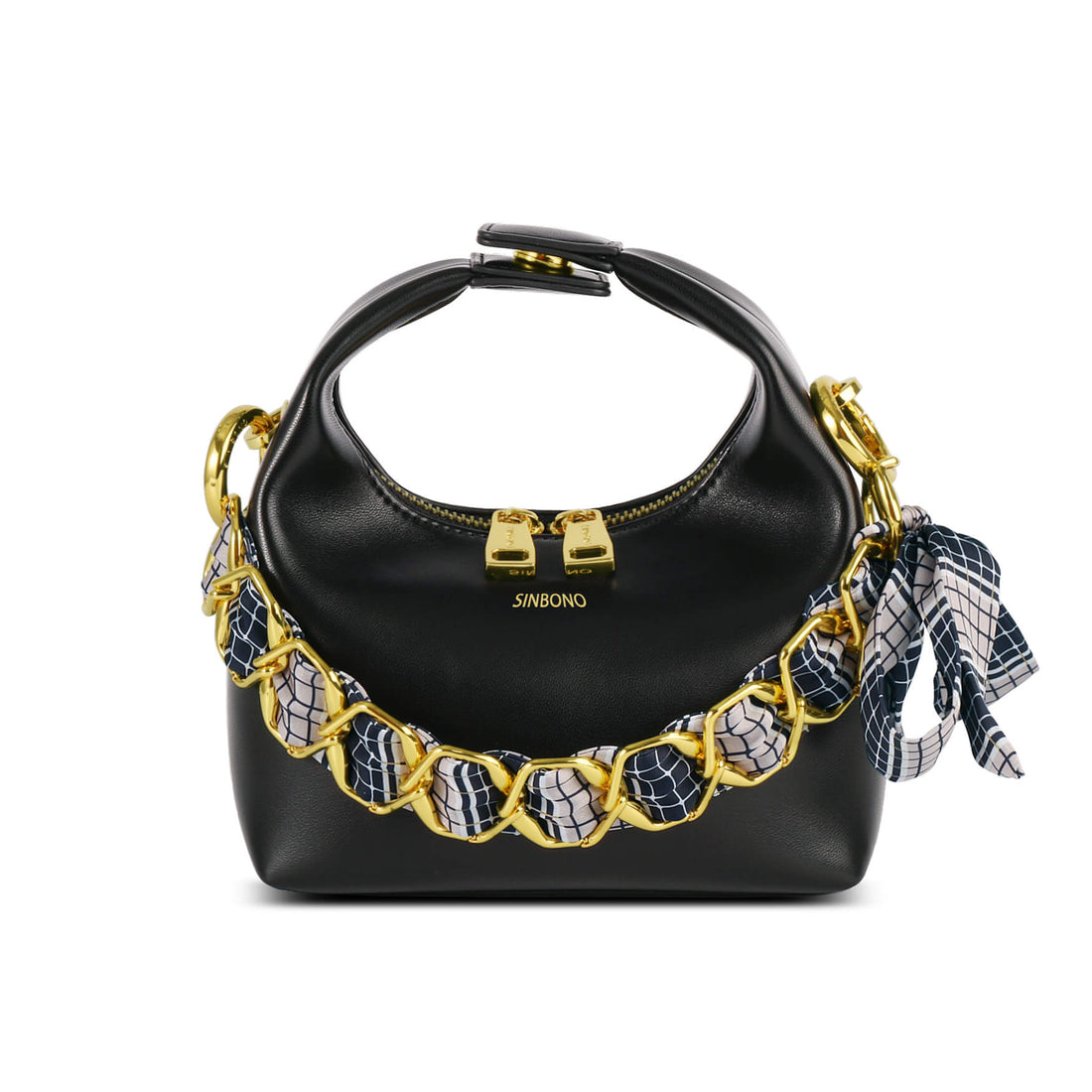 SINBONO Navy Blue Ribbon Chain Strap For Vienna - Chain Strap For Shoulder Bag
