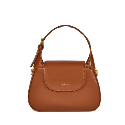 SINBONO Alice Top Handle Crossbody Bag Dark Brown