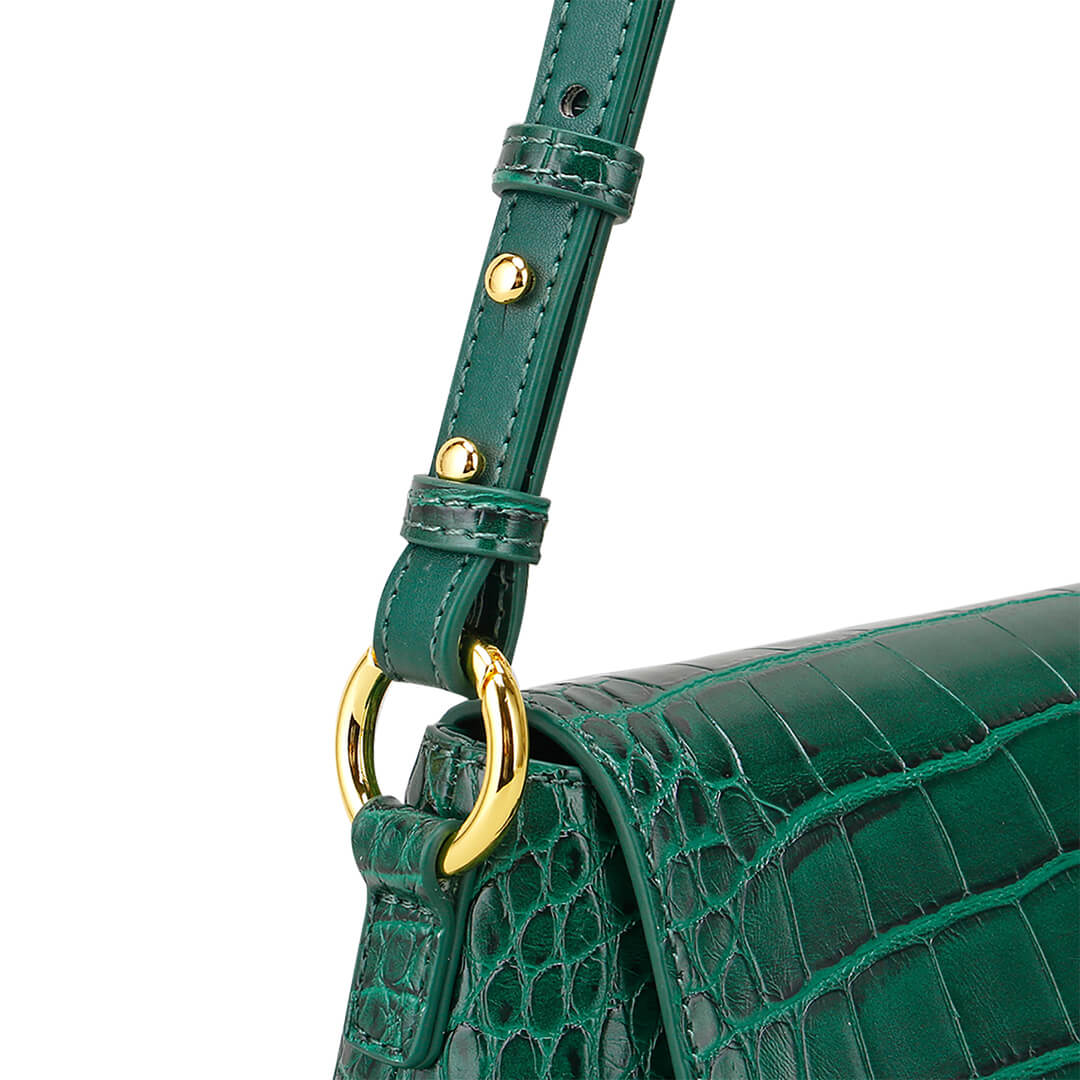 SINBONO Amelia Shoulder Bag Dark Green - Cruelty Free Shoulder Bag