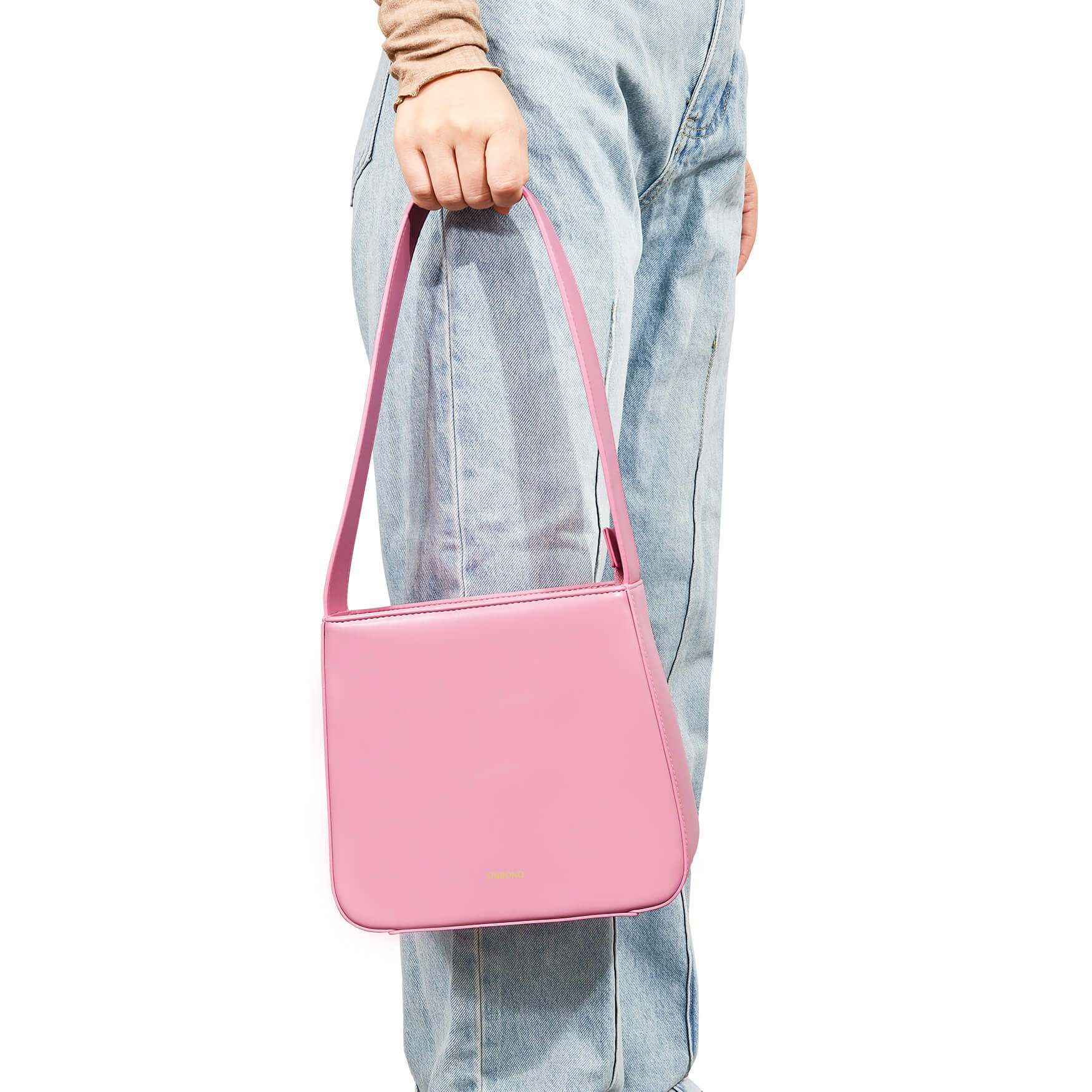 SINBONO Leather Shoulder Bag  - Top Women Leather Bag Pink