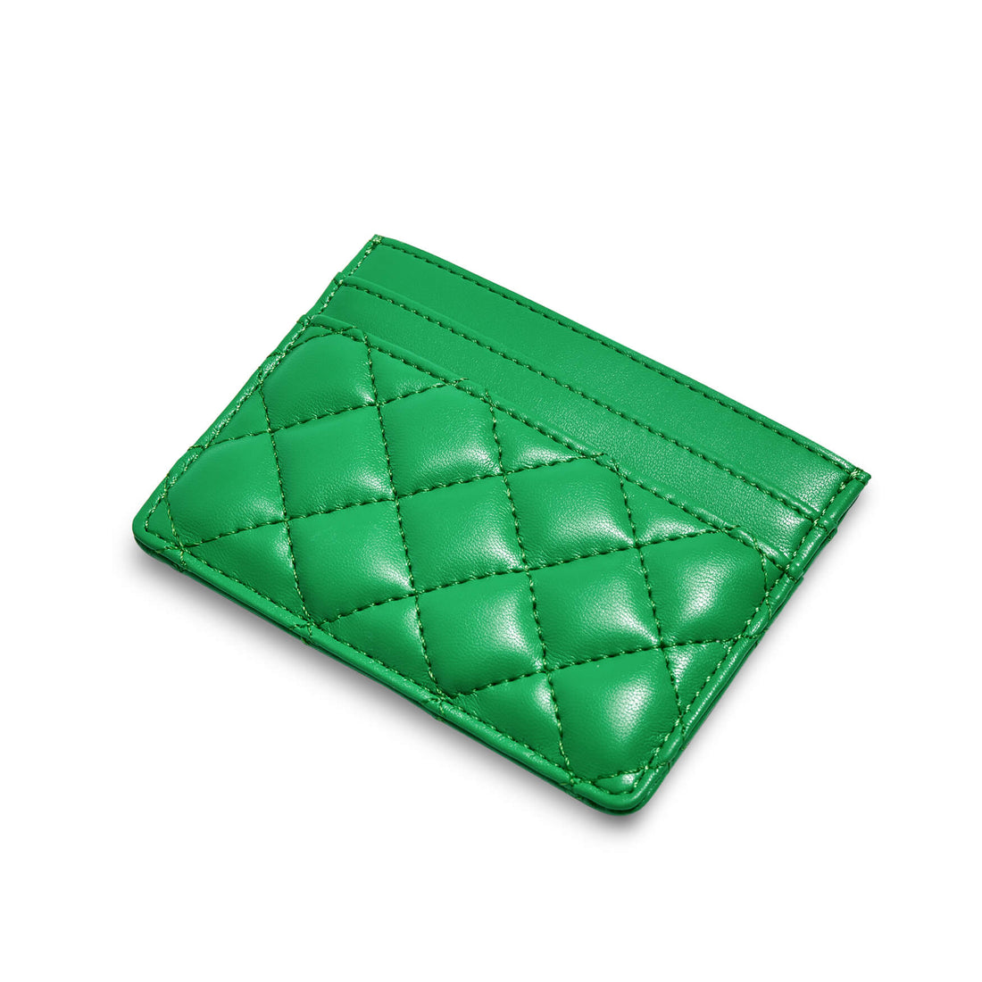 SINBONO Embossed Leather Business Card Holder Grass Green - Grass Green Leather Wallet