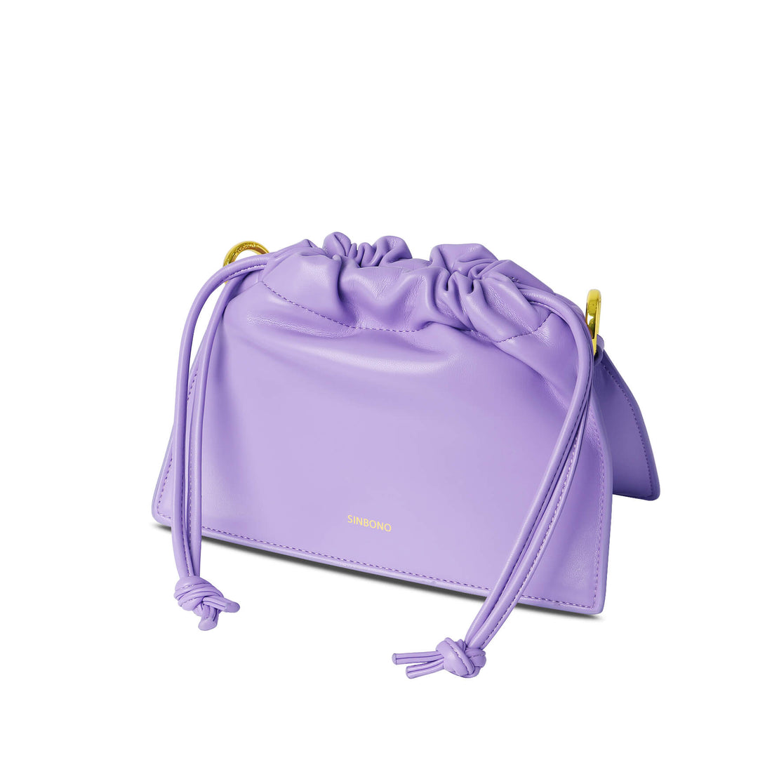 SINBONO Drawstring Vegan Handbag Purple