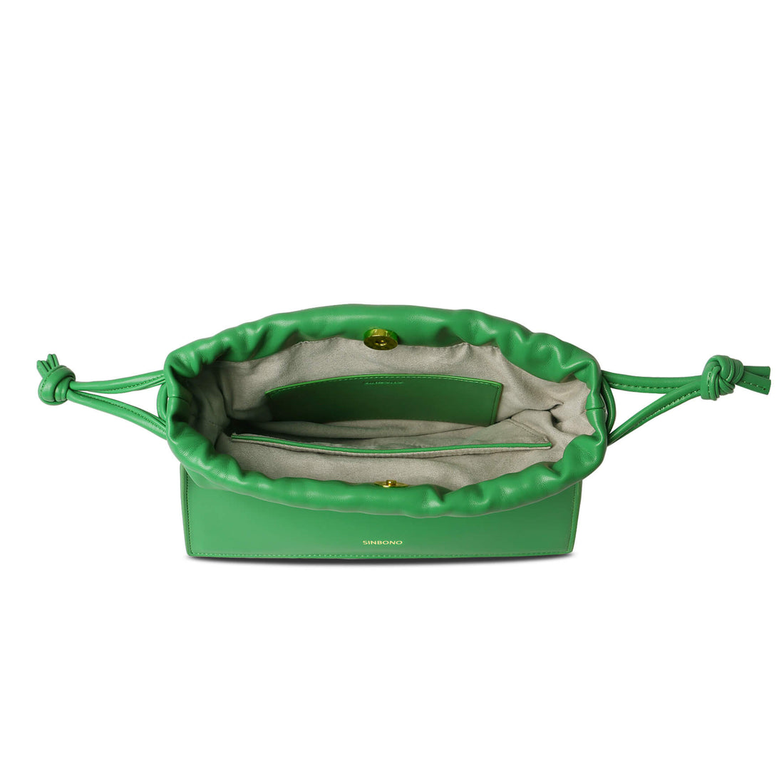 SINBONO Drawstring Vegan Handbag Grass Green