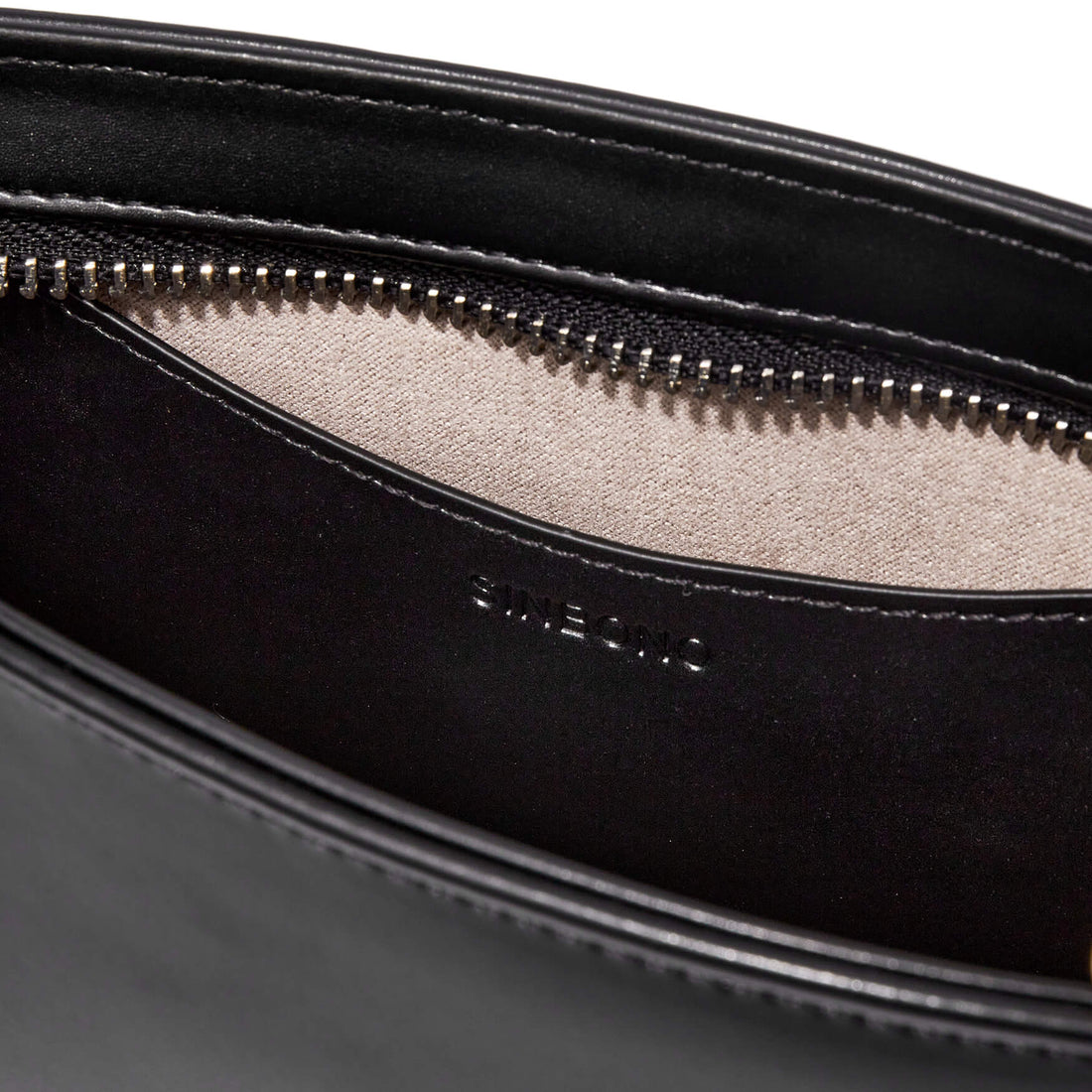 SINBONO Women's Eva Shoulder Bag Black - Sustainable Leather Bag for Women