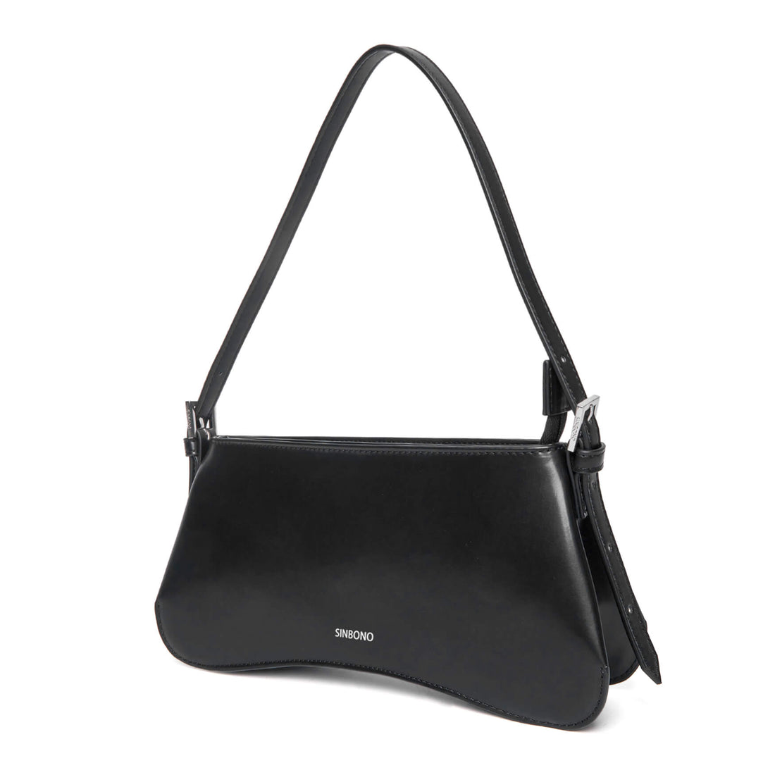 SINBONO Eva Shoulder Bag Black - Faux Suede Lining Shoulder Bag
