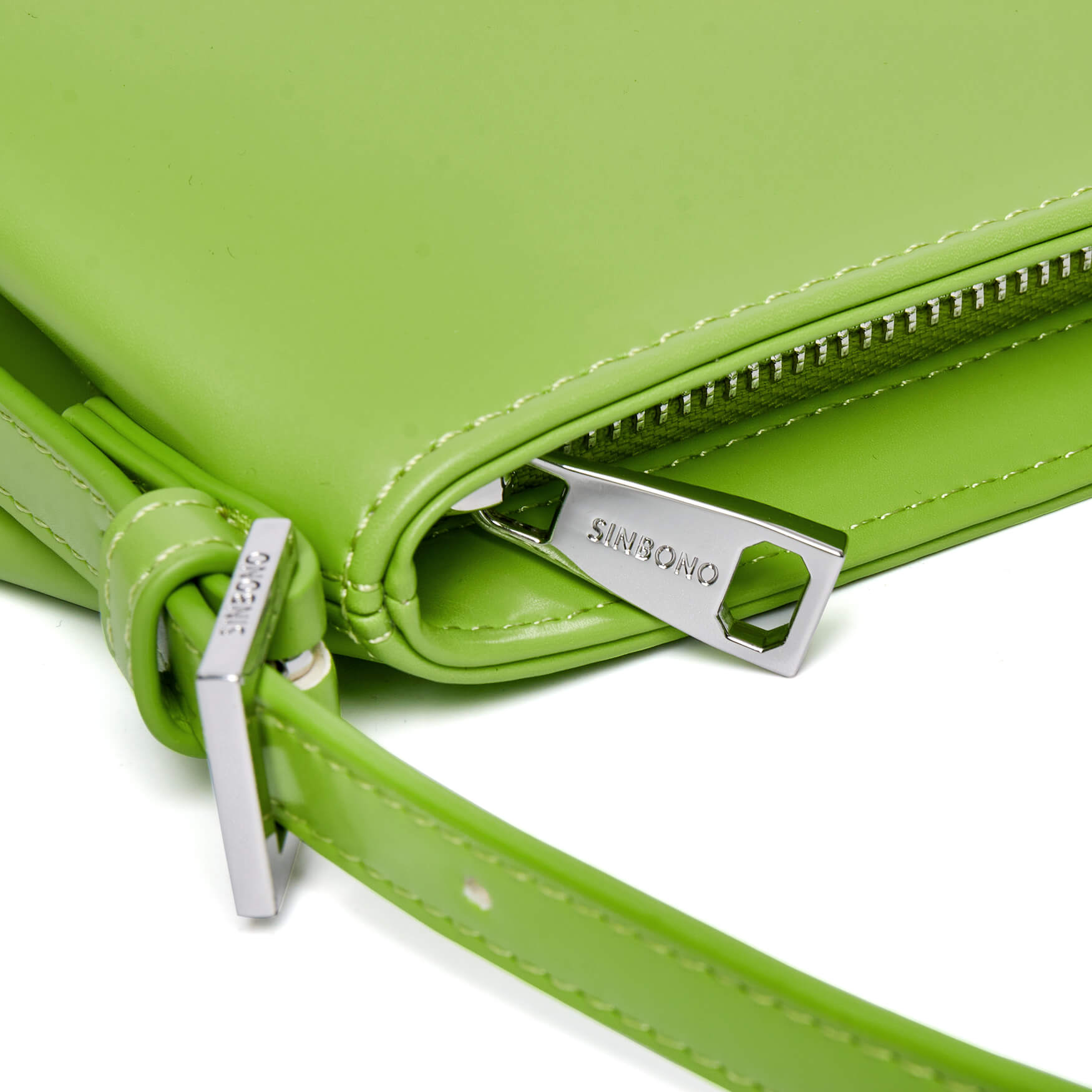 SINBONO Cruelty Free Leather Bag -  Lime Green Vegan Leather Bag
