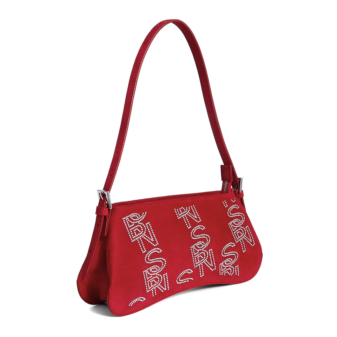 SINBONO Eva Shoulder Bag Red Faux Suede