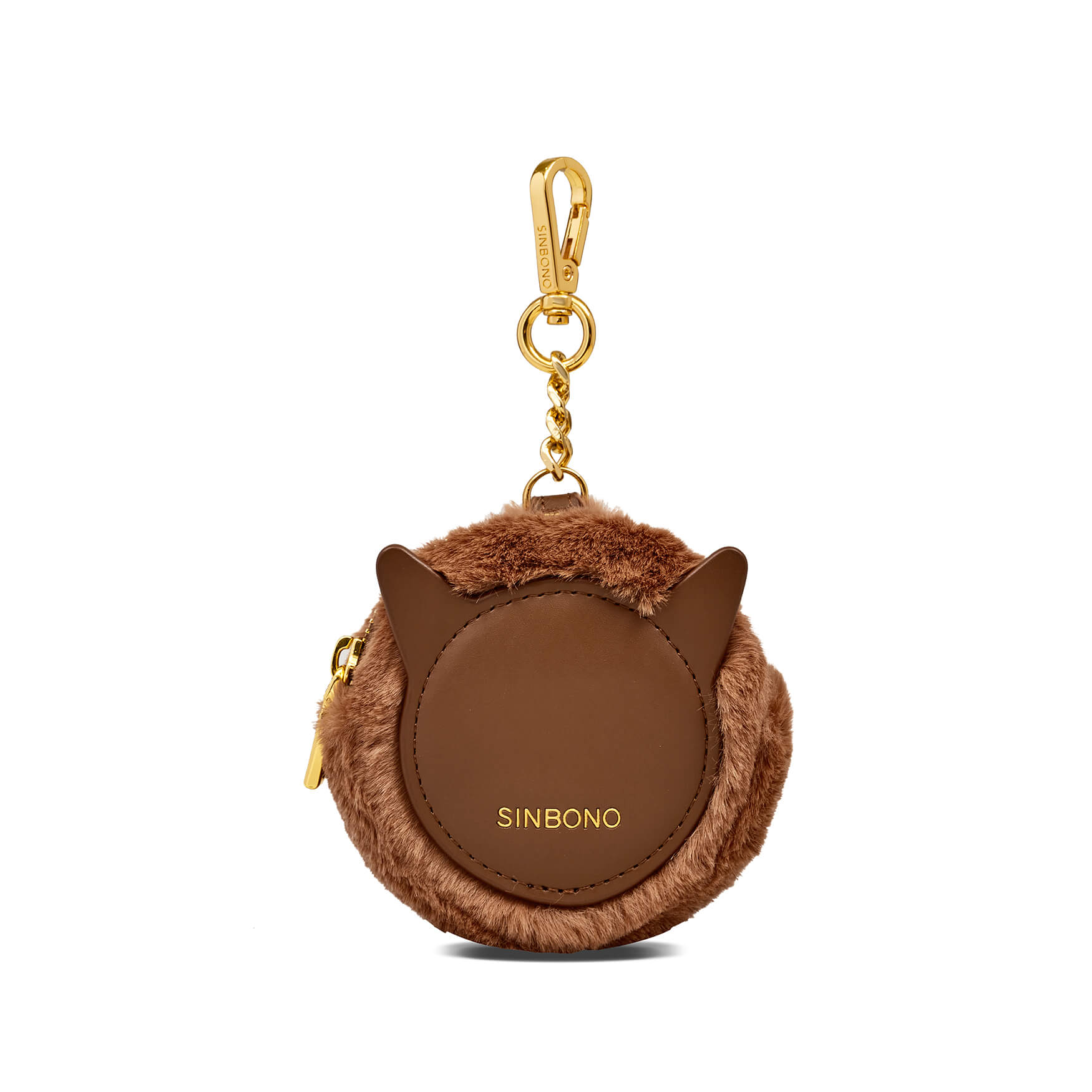 SINBONO Faux Rabbit Fur Earphone Case Toffee