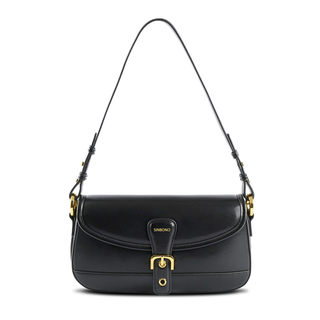 SINBONO Fiona Shoulder Bag Black Vegan Leather