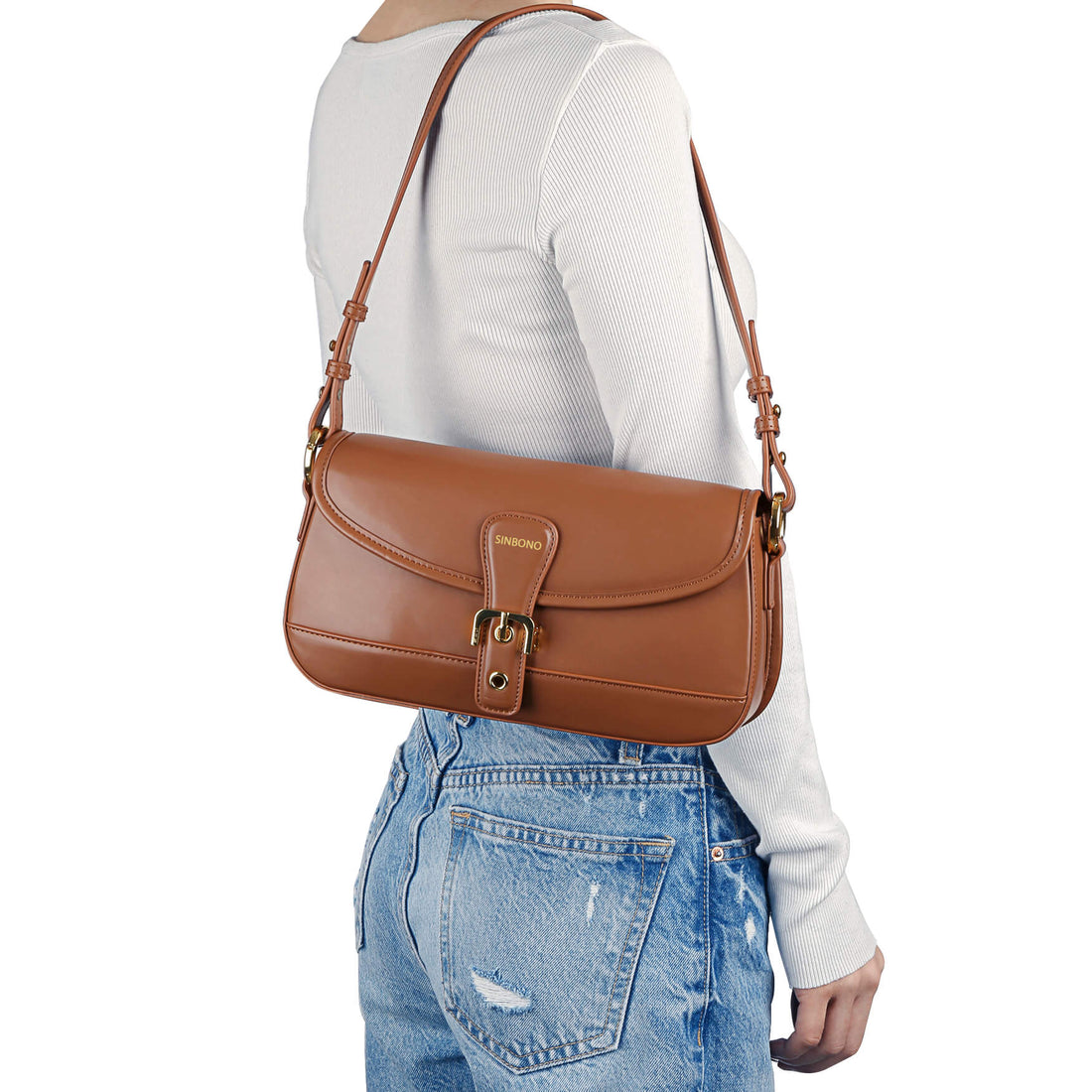 SINBONO Fiona Shoulder Bag Dark Brown