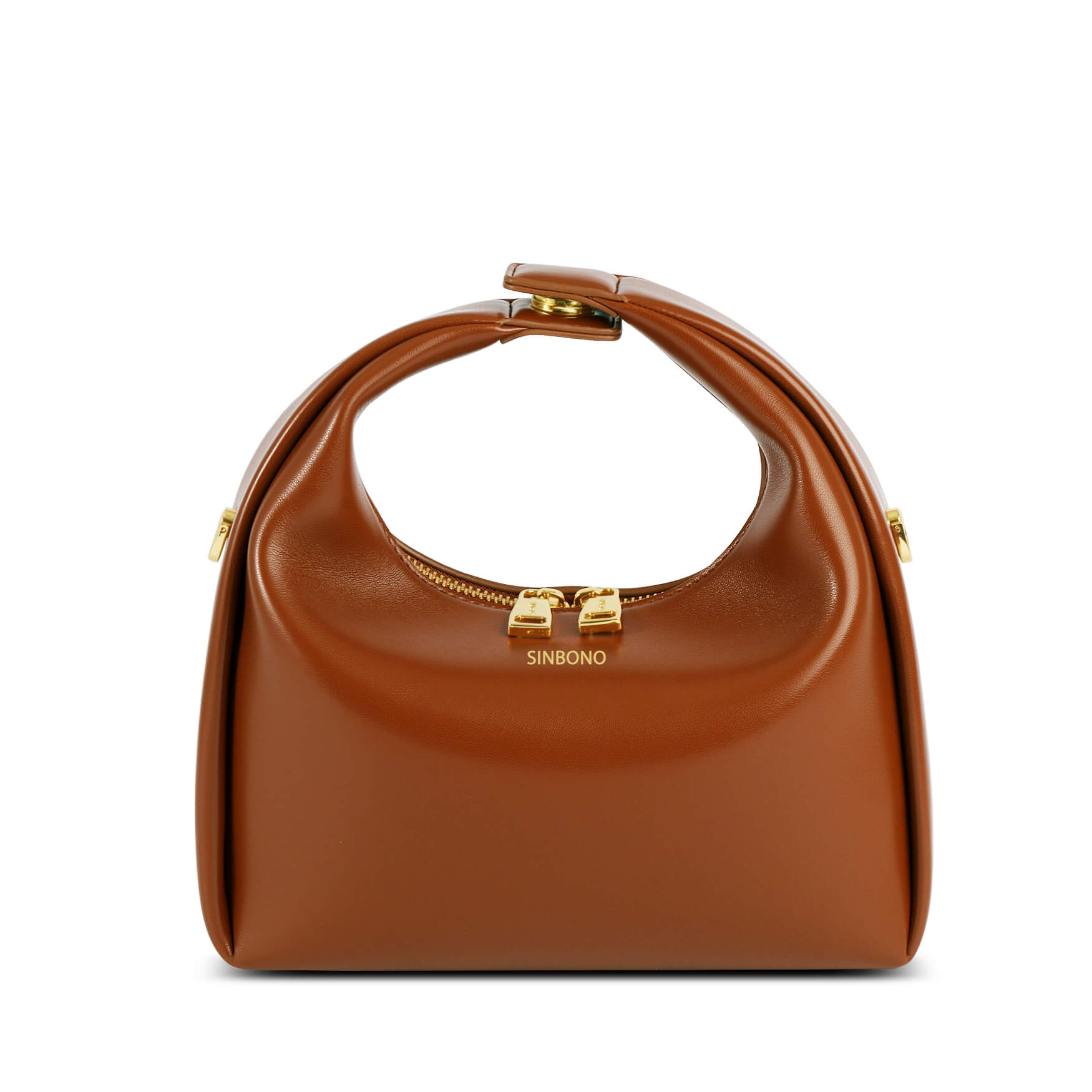 SINBONO Vienna Medium-Sized Brown Vegan Leather Purses