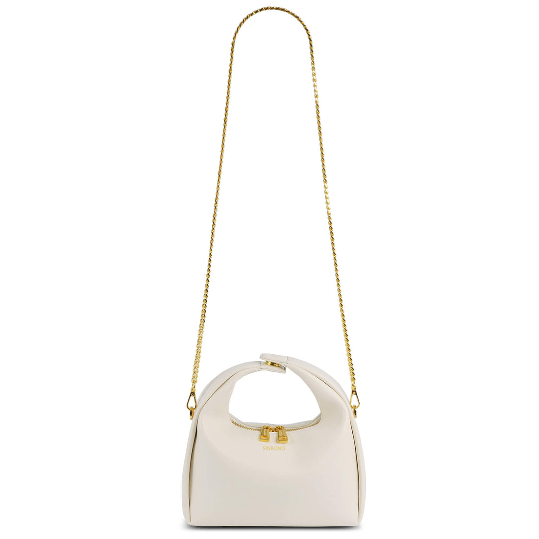 SINBONO Medium Vienna Top Handle Crossbody Bag Ivory