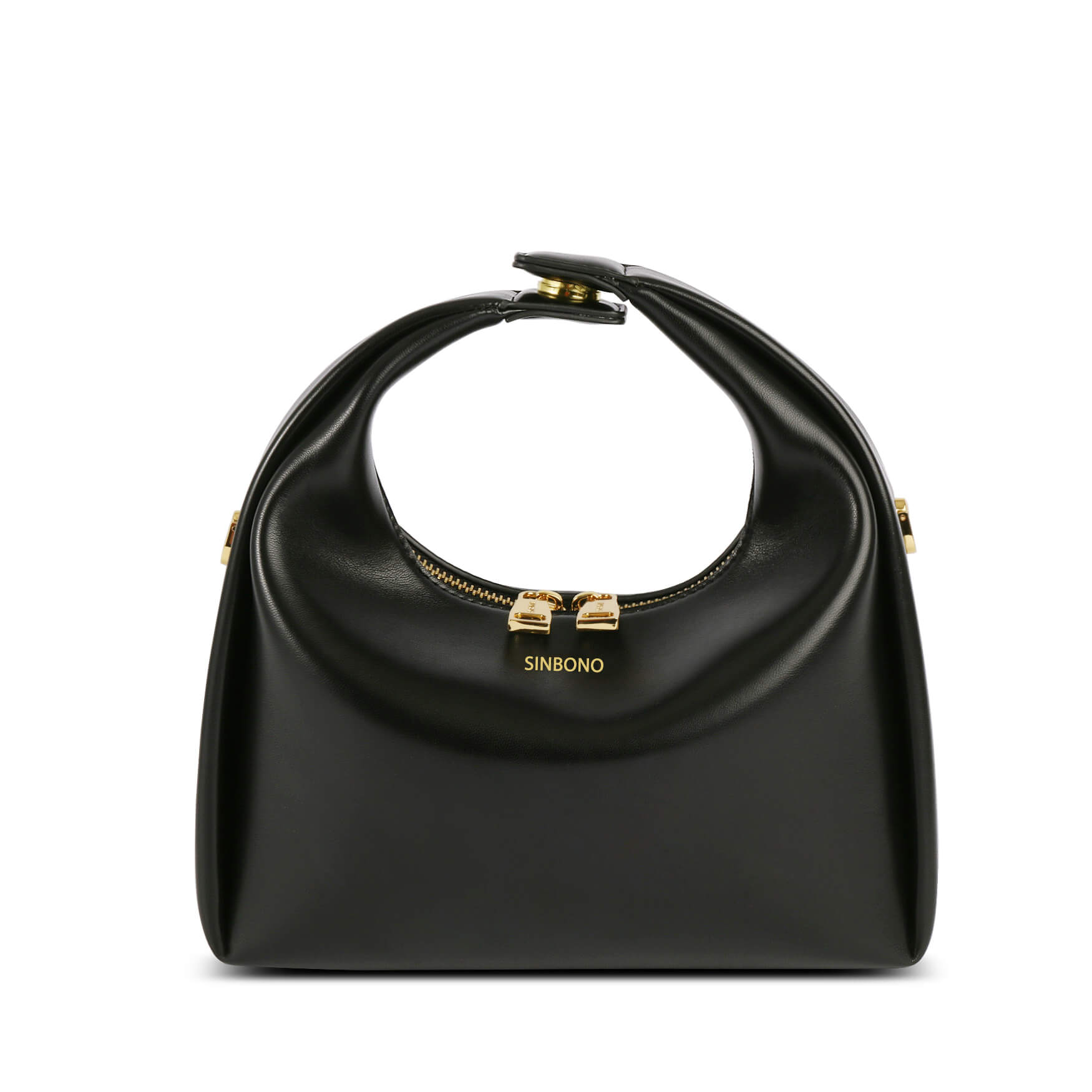 SINBONO Vienna Medium-Sized Black Vegan Leather Purses 