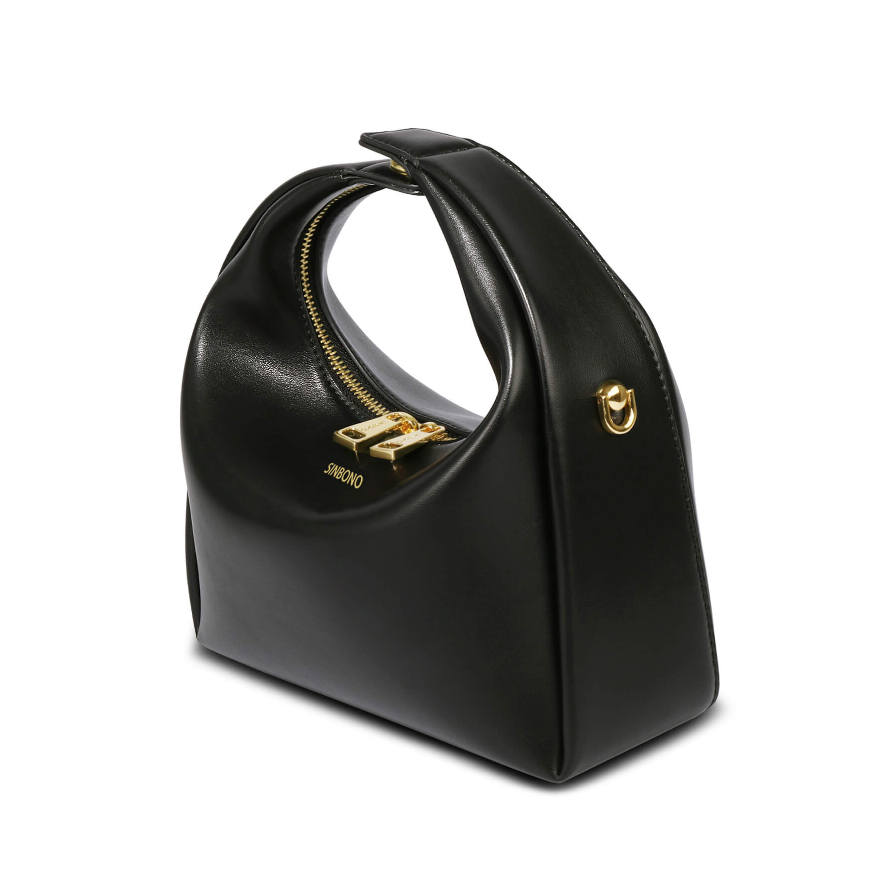 SINBONO Vienna Medium-Sized Black Vegan Leather Purses 