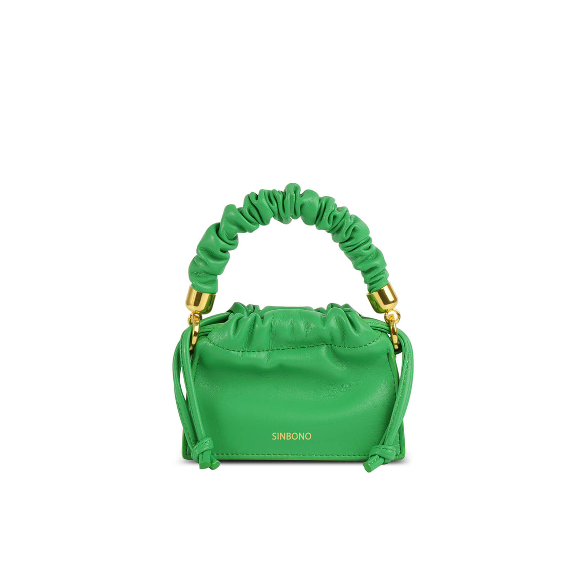 SINBONO Mini Drawstring Vegan Handbags Grass Green