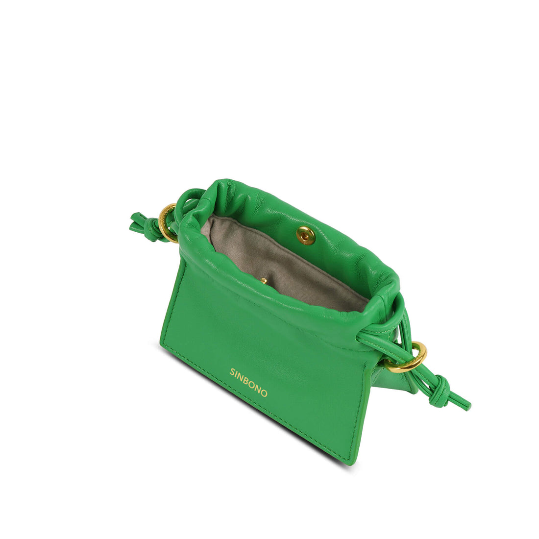 SINBONO Mini Drawstring Vegan Handbags Grass Green