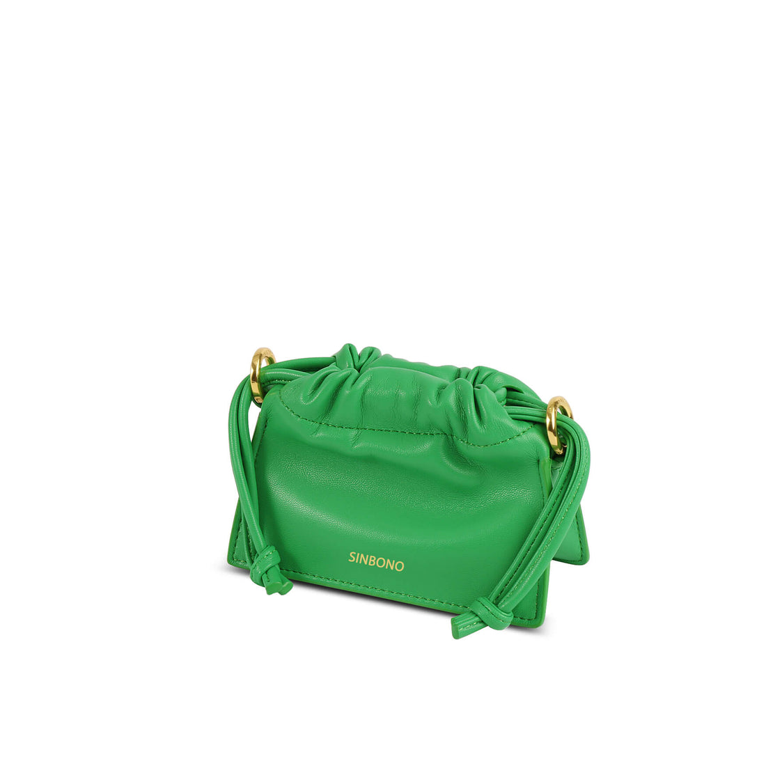 SINBONO Mini Drawstring Vegan Handbags Grass Green