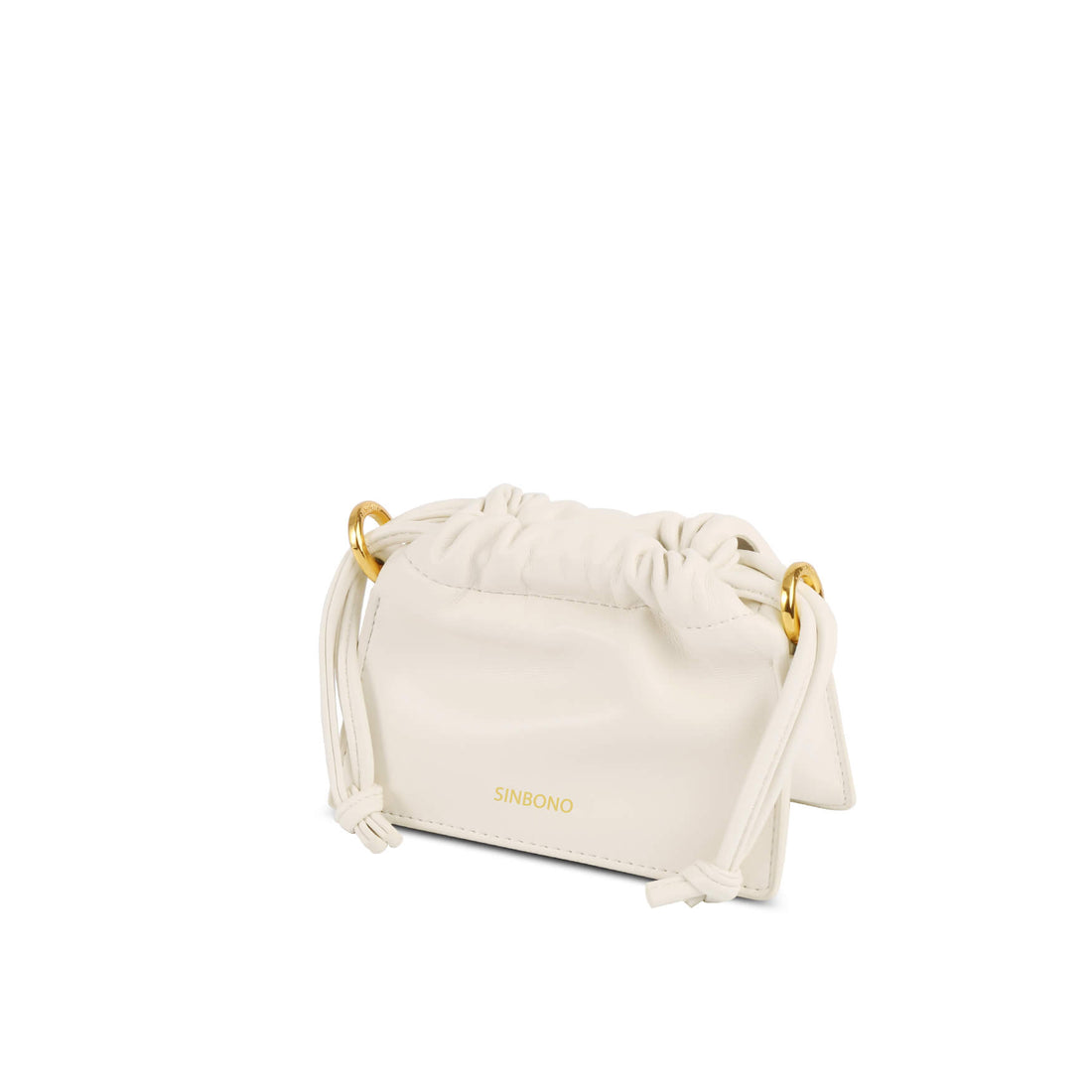 SINBONO Mini Drawstring Vegan Handbags Ivory