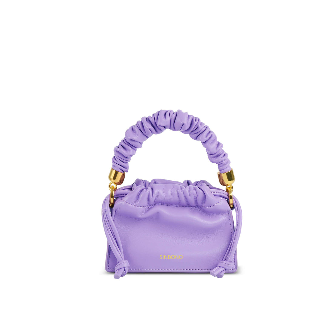 SINBONO Mini Drawstring Vegan Handbags Purple