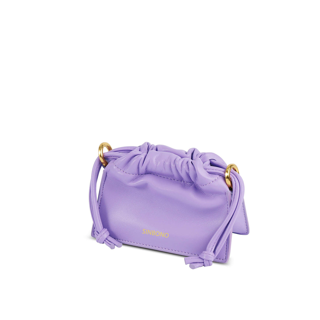 SINBONO Mini Drawstring Vegan Handbags Purple