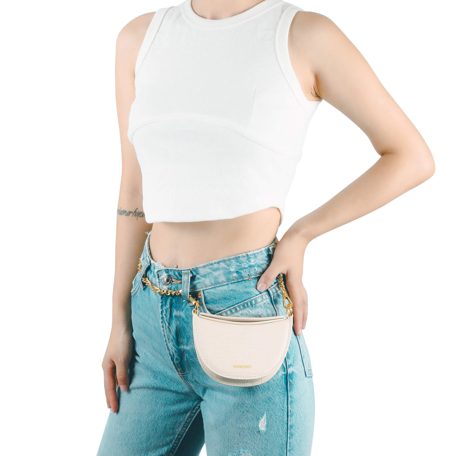 SINBONO Mini Kace Crossbody Bag Ivory