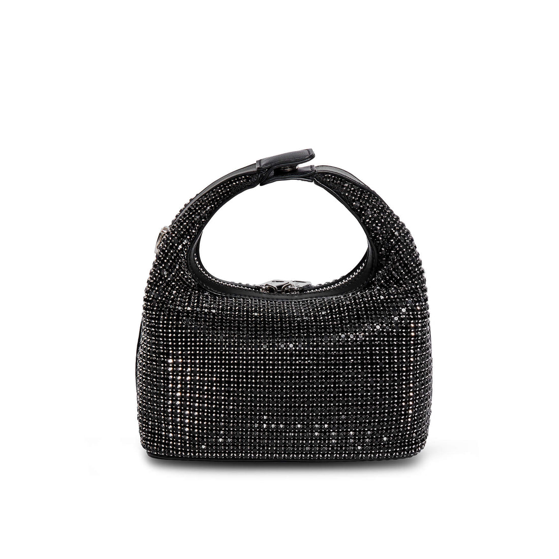SINBONO Black Handbags with Rhinestones, Cool looking black rhinestone handbag