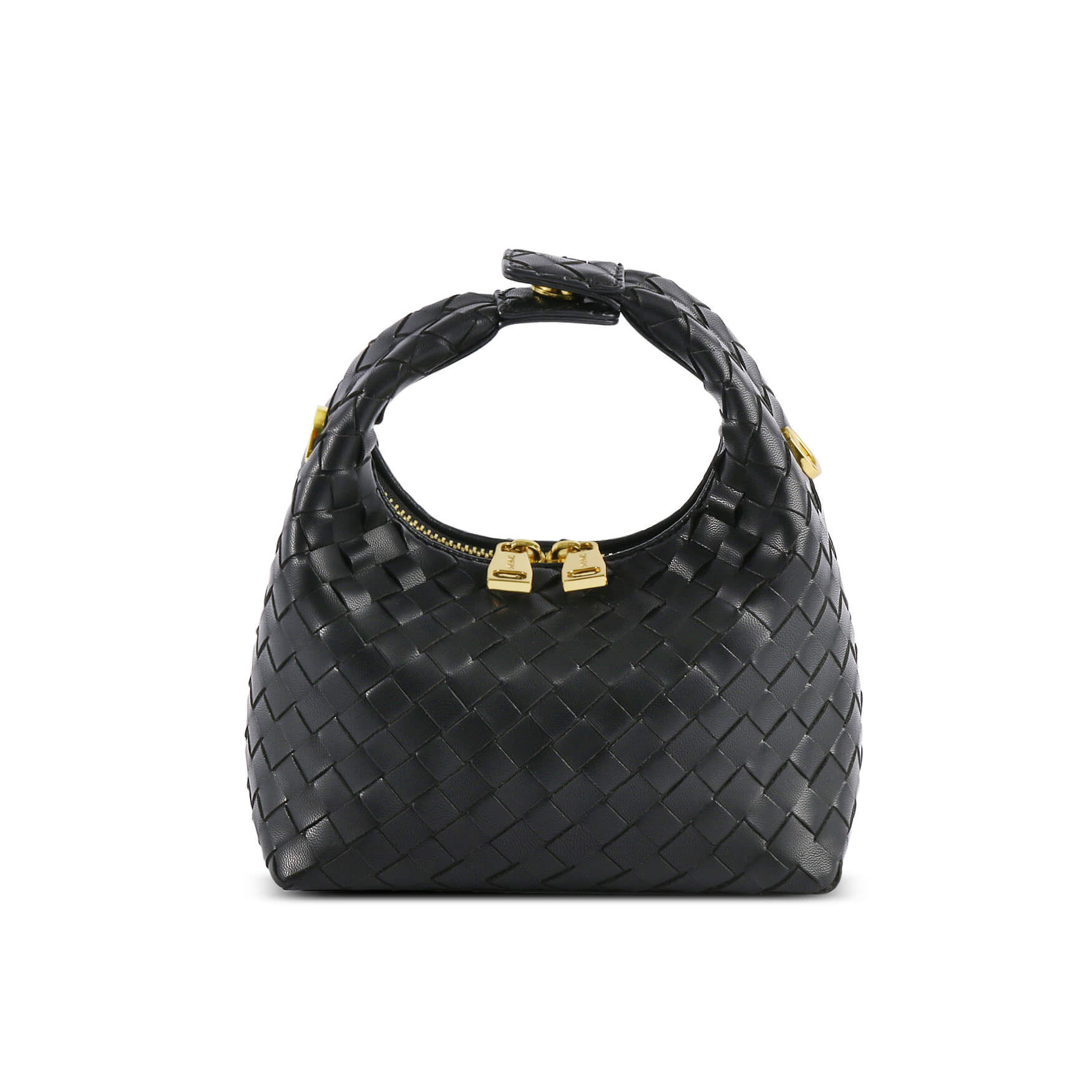 SINBONO Vienna Black Braided Leather Handbags -Vegan Leather Women Bag