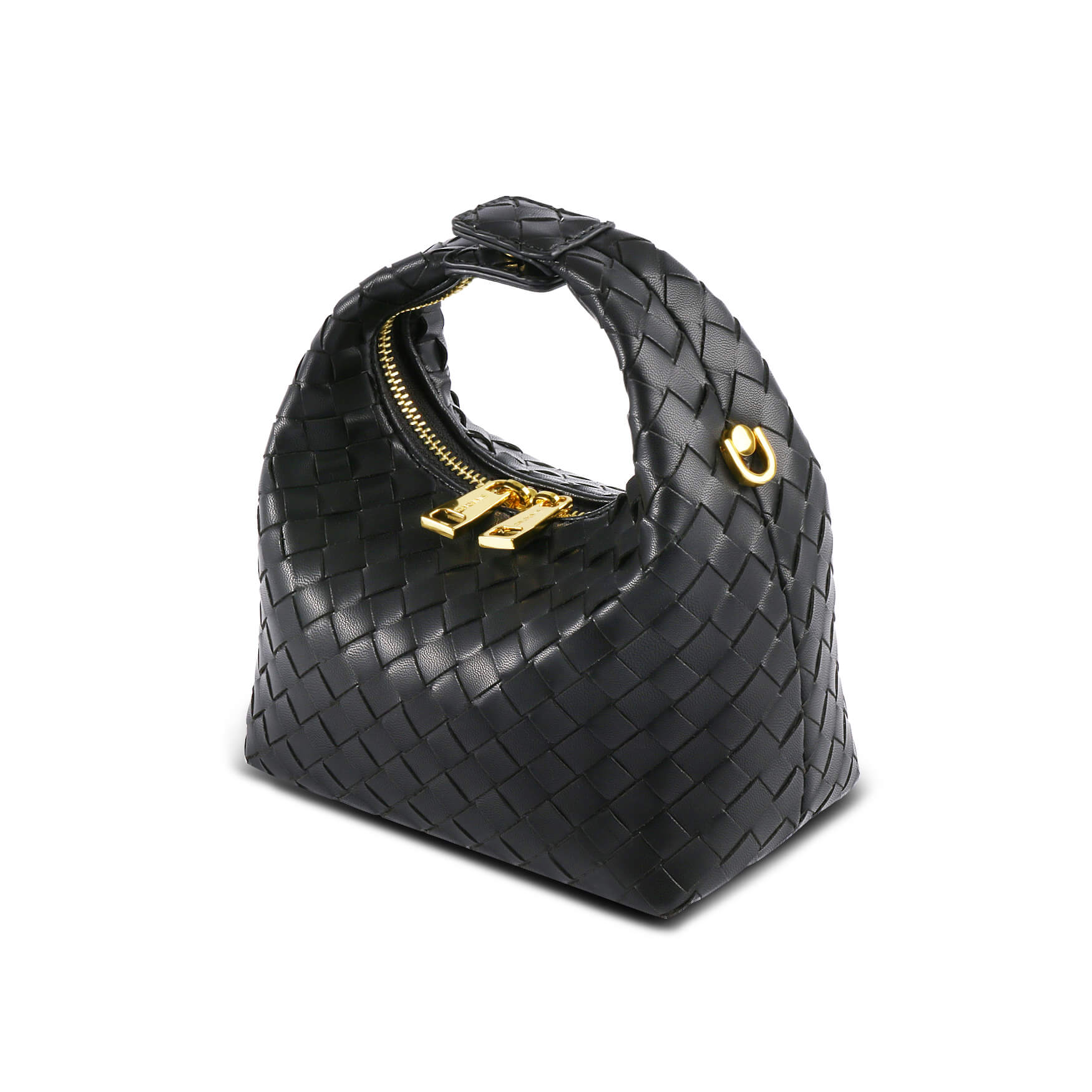 SINBONO Vienna Black Braided Leather Handbags -Vegan Leather Women Bag