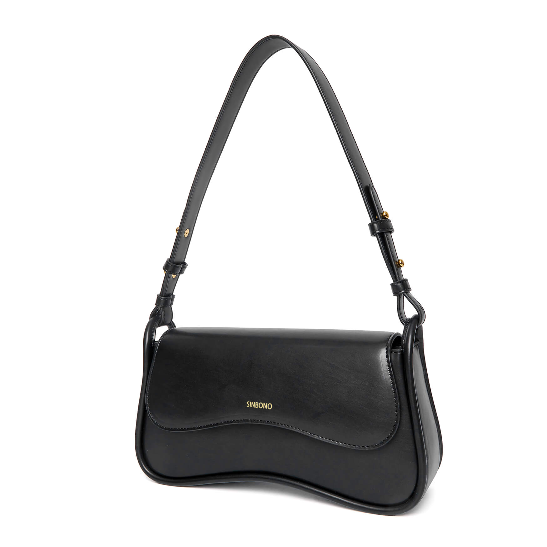 SINBONO Zoe Shoulder Bag  Black - Sustainable Leather Bag